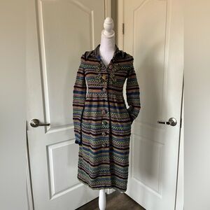 Sleeping on snow Bohemian Cottagecore Artsy Knit Coat long cardigan Small Petite